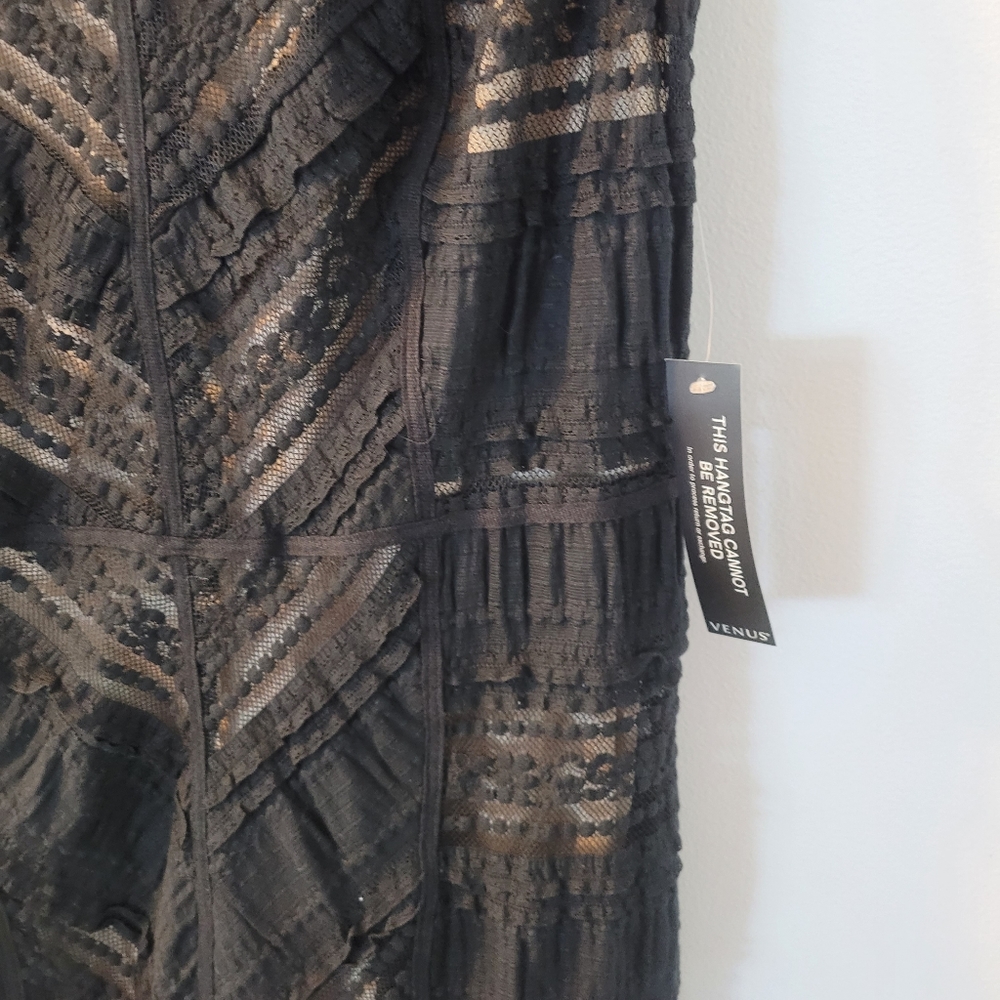 Venus Black Lace Dress Size 8 - Picture 3 of 5